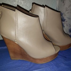 Peep Toe Ankle Boots